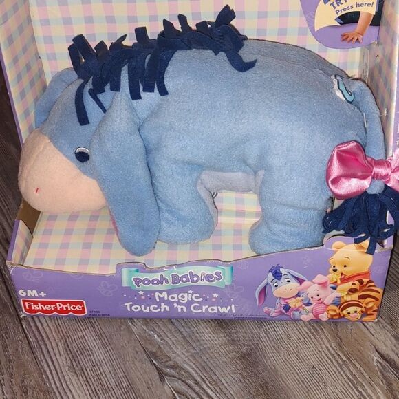 Disney Pooh Babies Magic Touch N Crawl Eeyore NIB Rare Vintage - Picture 2 of 13